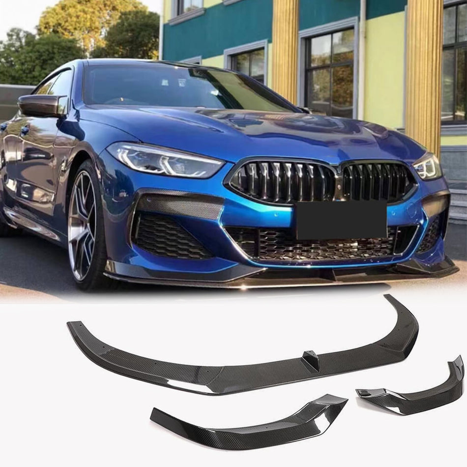 BMW 8 Series G14 G15 G16 840i M Sport M850i 2018-2021 Front Bumper Lip Dry Carbon Fiber
