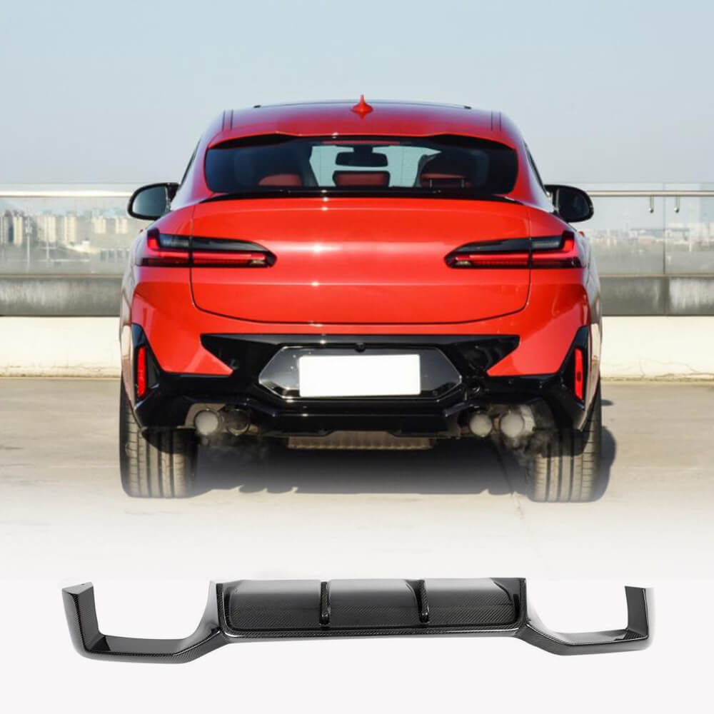 BMW X4 M Sport Carbon Fiber Rear Bumper Diffuser Valance Lip