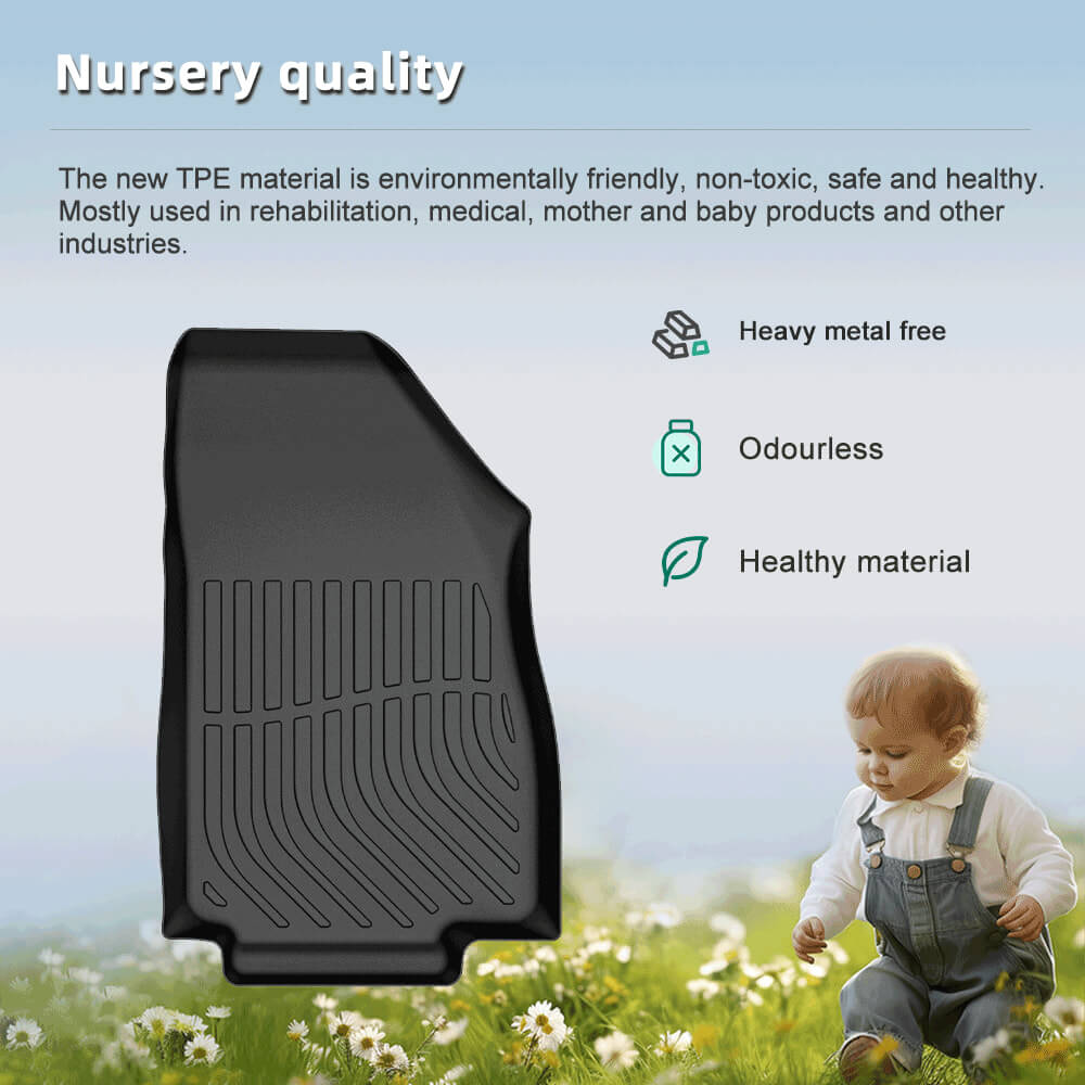 LEDKINGDOMUS 3D All-Weather TPE Floor Mats For 2013-2022 Buick Encore – Black, 3-Piece Set (Front & Rear)
