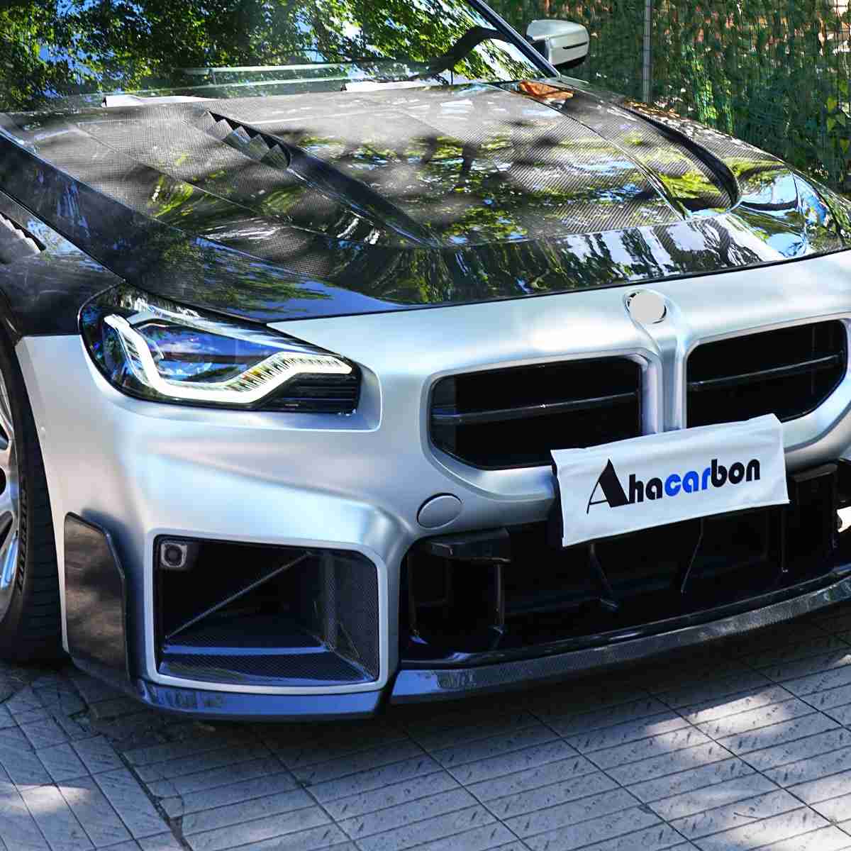Carbon Fiber Front Bumper Splitter for BMW M2 G87 2023+ - www.ahacarbon.com