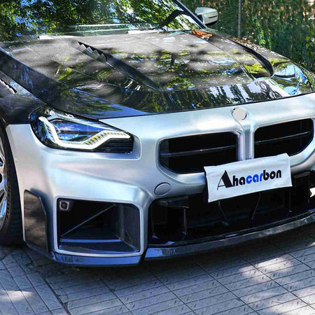 Carbon Fiber Front Bumper Splitter for BMW M2 G87 2023+ - www.ahacarbon.com