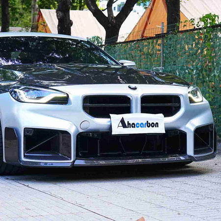Carbon Fiber Front Bumper Splitter for BMW M2 G87 2023+ - www.ahacarbon.com