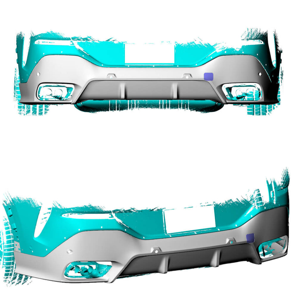 BMW G06 X6 LCI M-Sport 2023-2024 Rear Bumper Diffuser Carbon Fiber