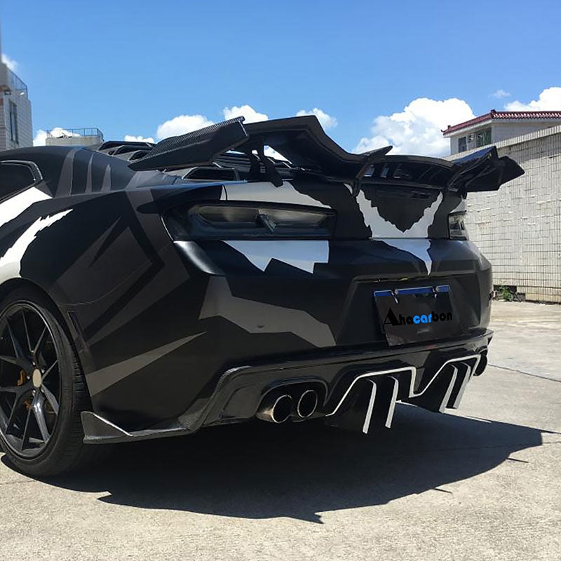 2016-2019 Chevrolet Camaro rear trunk spoiler installed view
