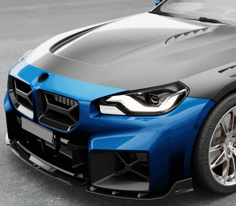 Dry Carbon Fiber Body Kits for BMW M2 G87 Front Bumper Lip Front Grille Bumper Grill Trim Rear Bumper Diffuser Trunk Spoiler