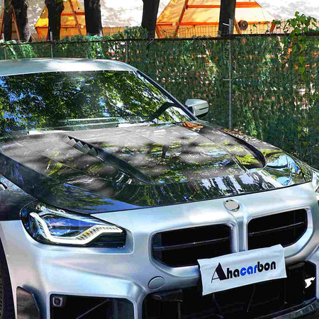 Dry Carbon Fiber Engine Bonnet Hood Cover for BMW M2 G87 2023+ - www.ahacarbon.com