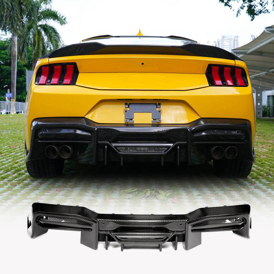 DryCarbonFiberRearBumperLipforFordMustangGTS65020242025-Ahacarbon