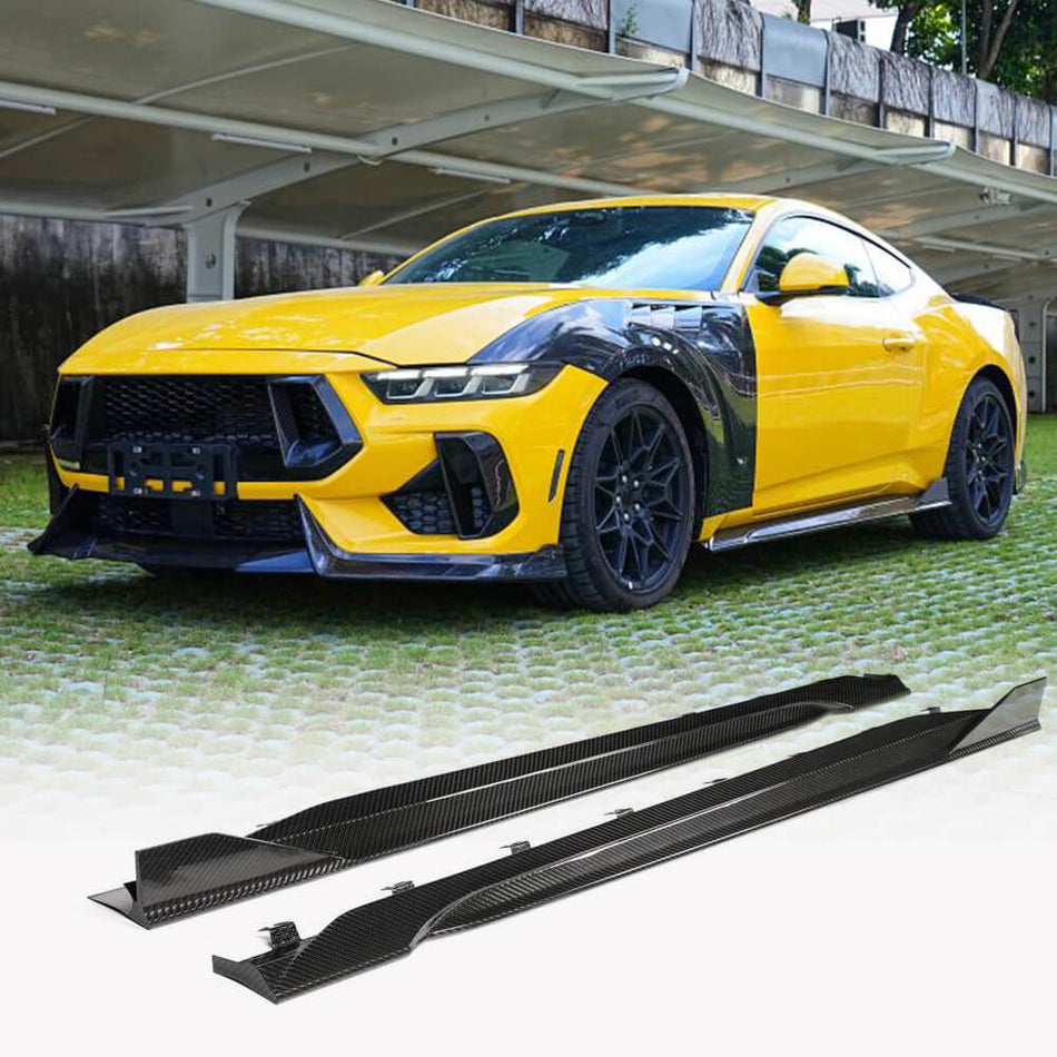 DryCarbonFiberSideSkirtsforFord MustangGTS65020242025-Ahacarbon