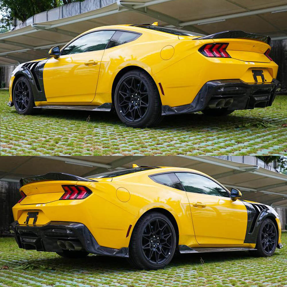 DryCarbonFiberSideSkirtsforFord MustangGTS65020242025-Ahacarbon