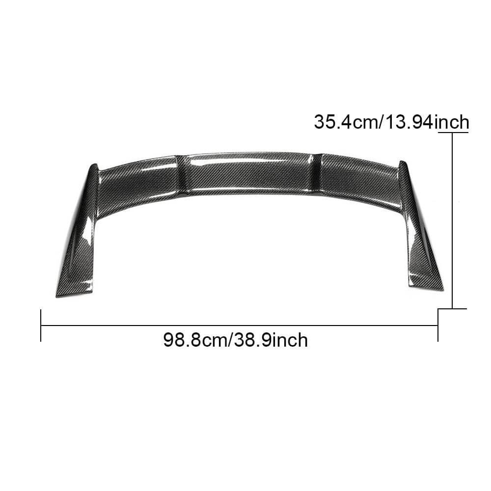 Fiat 500 Abarth 595 2010-2020 Real Carbon Fiber Rear Roof Spoiler-Ahacarbon