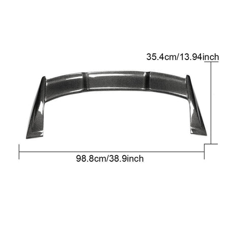 Fiat 500 Abarth 595 2010-2020 Real Carbon Fiber Rear Roof Spoiler-Ahacarbon