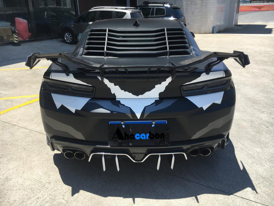 For Chevrolet Camaro ZL1 LT SS RS Carbon Fiber Rear Trunk Spoiler Racing Wing Lip BAT Style