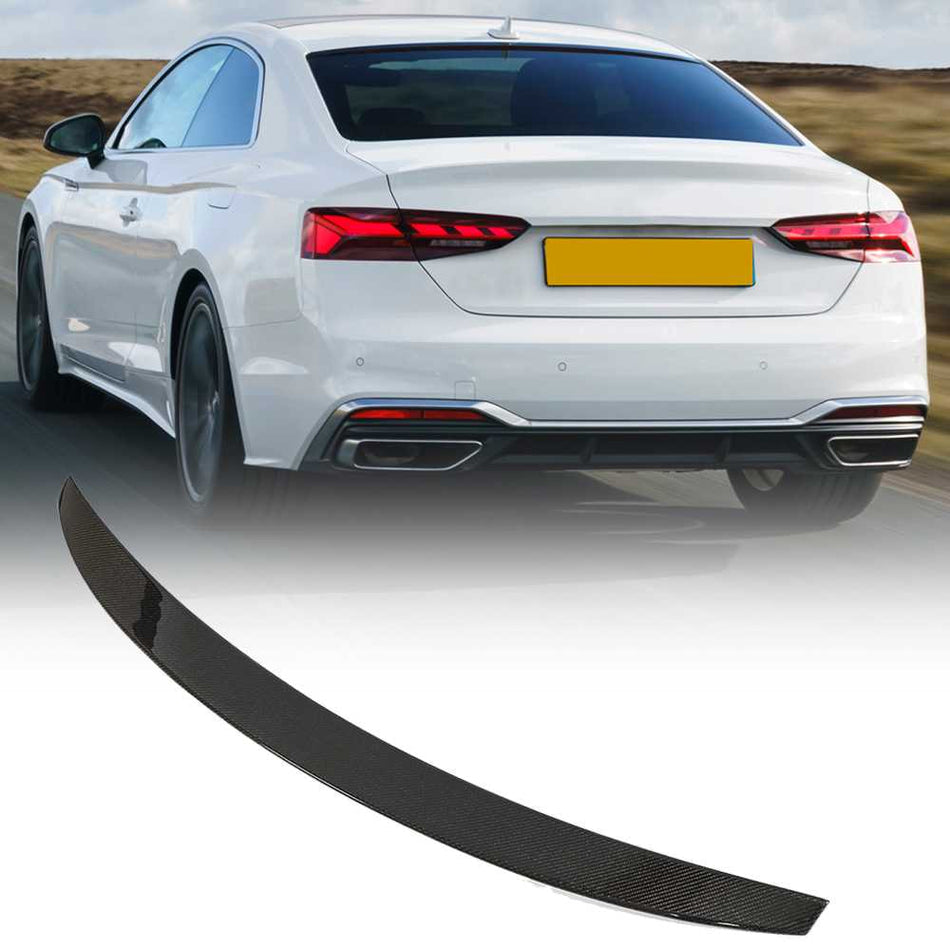 For Audi A5 S5 RS5 Coupe 17-23 Carbon Fiber Trunk Spoiler Wing Tail Lip Car Spoiler