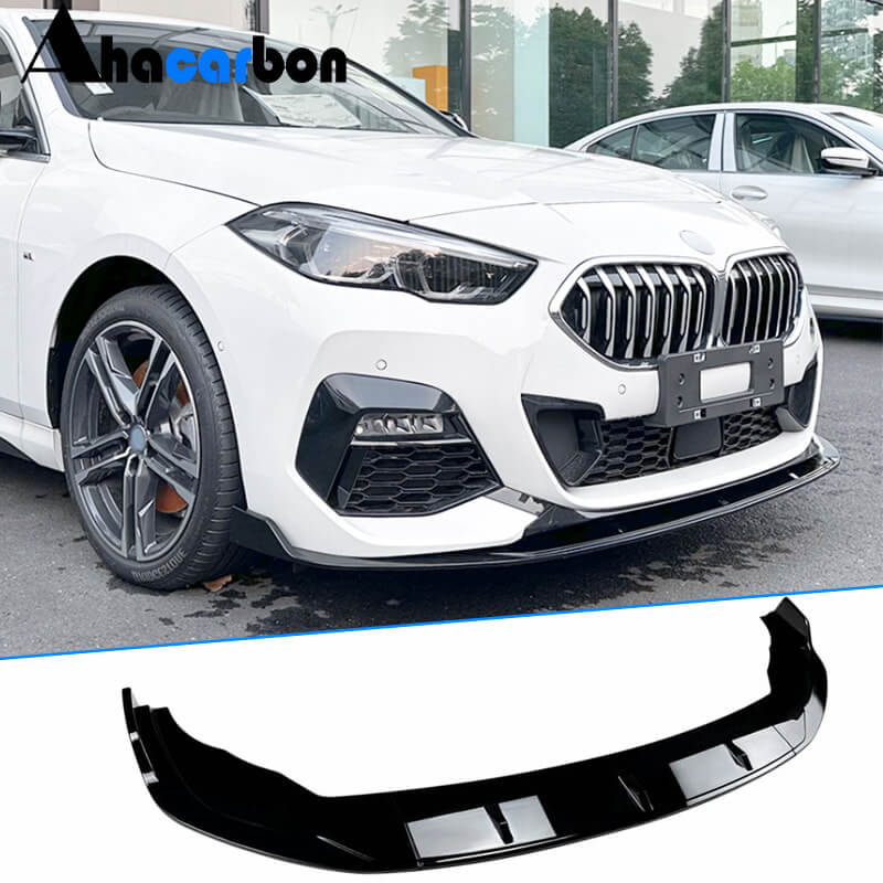 For BMW 2 Series F44 2020-2023 216i 218i 220i 228i M Sport M235i ABS Gloss Black Front Bumper Lip Chin Spoiler(3pcs)