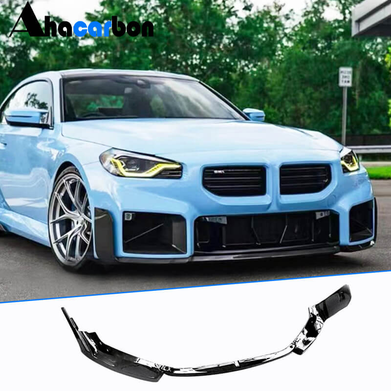 For BMW 2 Series G87 M2 Coupe 2-Door ABS Gloss Black Front Bumper Lip Spoiler Wide Body Kit