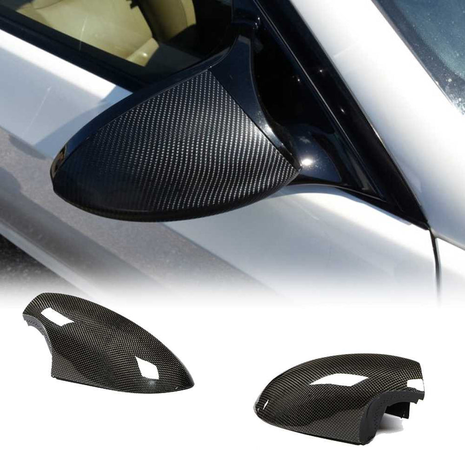 For BMW 3 Series E90 E92 E93 M3 Carbon Fiber Side Mirror Cover Caps Replacement Style 1 Pair
