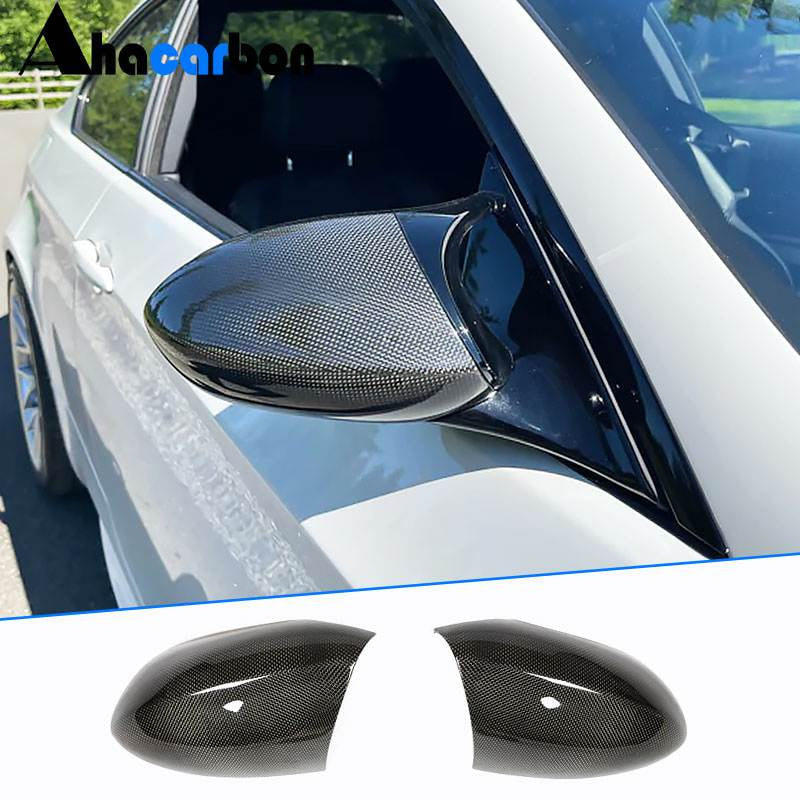 For BMW 3 Series E90 E92 E93 M3 Carbon Fiber Side Mirror Cover Caps Replacement Style 1 Pair