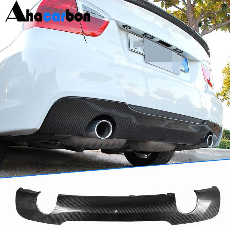 For BMW 3 Series E90 M Sport Carbon Fiber Rear Bumper Diffuser Wide Body Kit Rear Bumper Diffuser Valance Lip