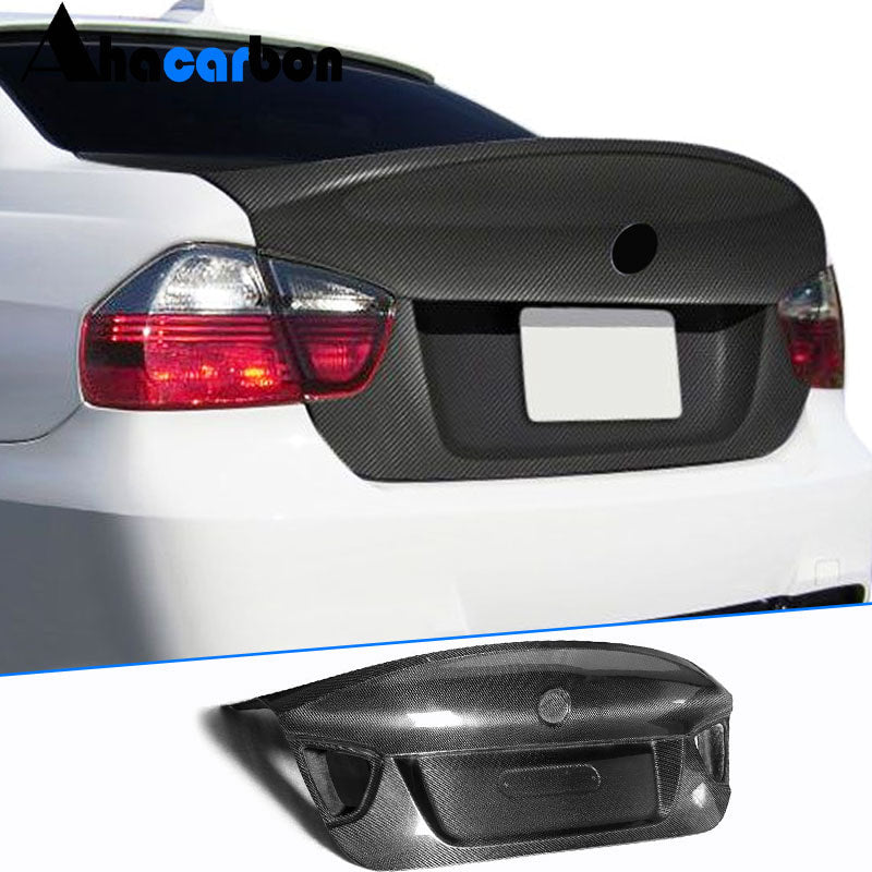 For BMW 3 Series E90 Pre-LCI Carbon Fiber Rear Trunk Lid Cover | 316i 318i 320i 323i 325i 330i 335i M3