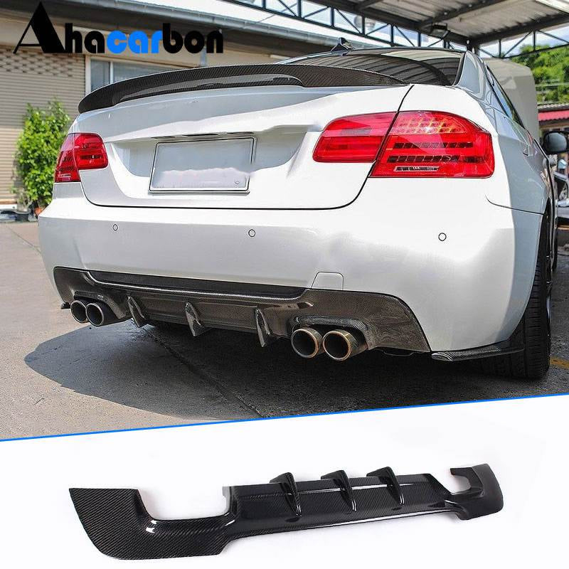 E93 Rear Diffuser BMW 3 Series E92 E93 M Tech Carbon Fiber Rear Diffuser Valance Lip ...
