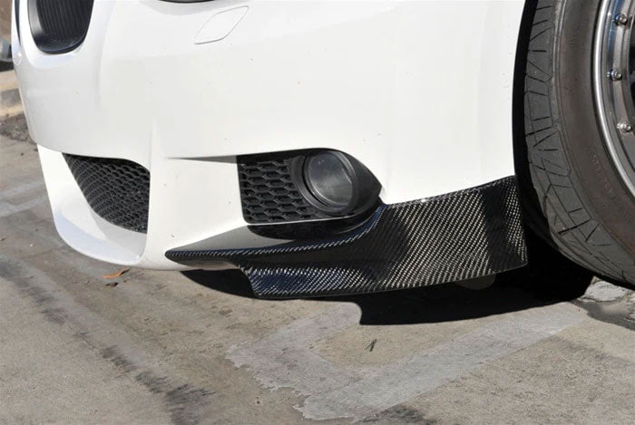 For BMW 3 Series E92 E93 M Sport Pre-LCI Carbon Fiber Front Bumper Splitter Canard Cupwing Winglet Flaps