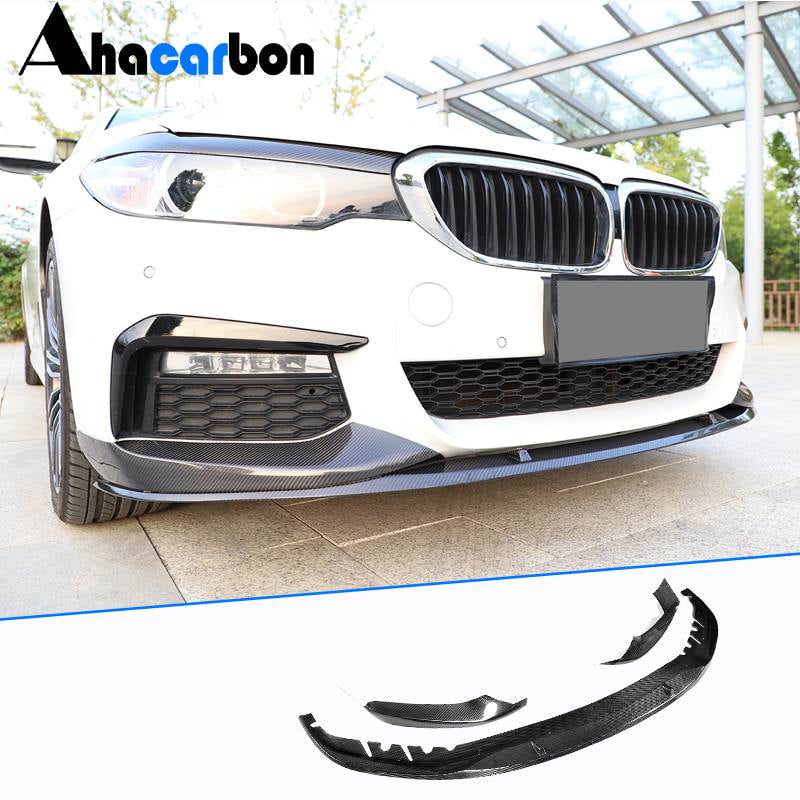 For BMW 5 Series G30 G31 Pre-LCI Carbon Fiber/FRP Front Bumper Lip Spoiler Wide Body Kit | 520i 530i 540i M Sport M550i