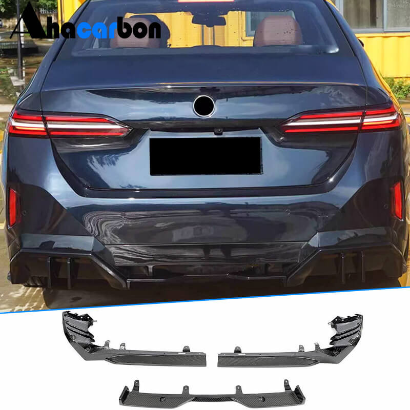 For BMW 5 Series I5 G60 M Sport 2024+ Dry Carbon Fiber Rear Bumper Diffuser Valance Lip