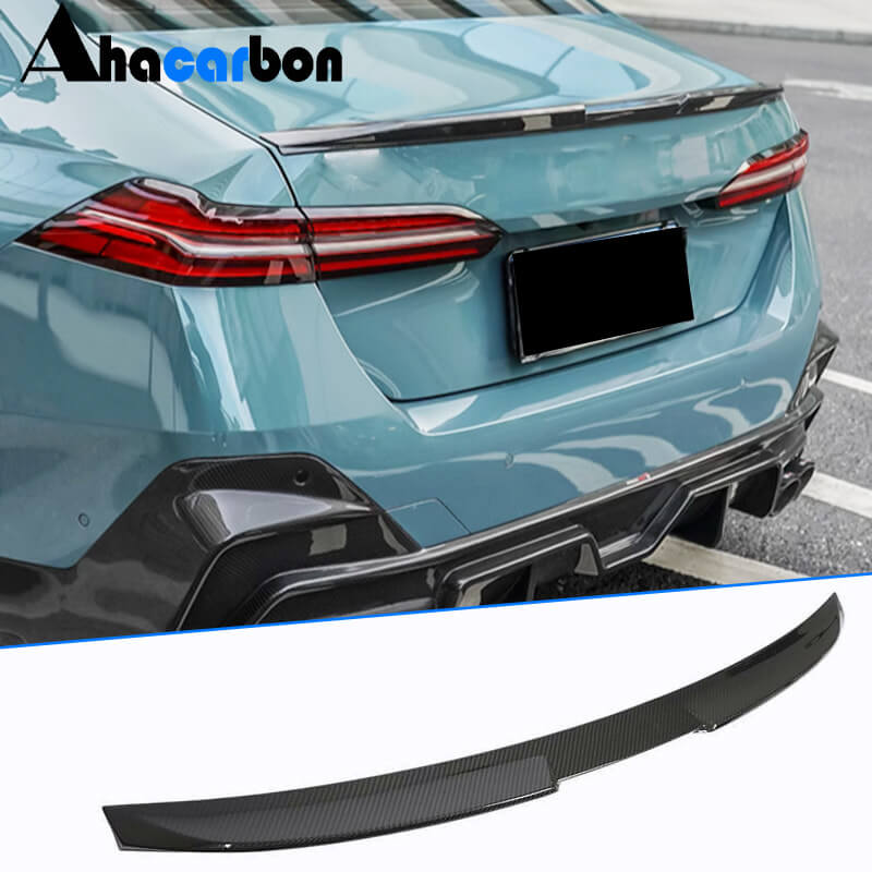 For BMW 5 Series I5 G60 M Sport 2024+ Dry Carbon Fiber Rear Trunk Spoiler Boot Wing Lip Car Spoiler