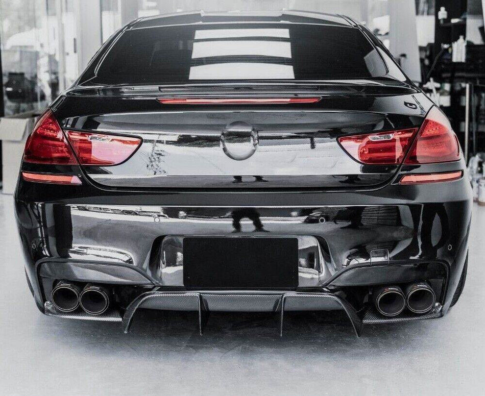 BMW 6 Series F06 F12 F13 M6 2013-2018 Rear Bumper Diffuser 3Pcs/set Carbon Fiber/FRP-Ahacarbon