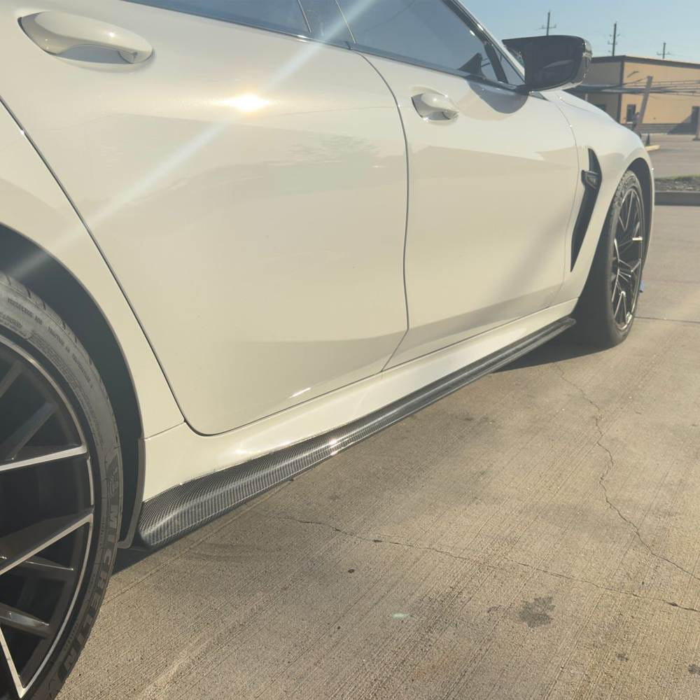 BMW G16/F93 M8 Dry Carbon Fiber Side Skirts Extension | Exterior Mods