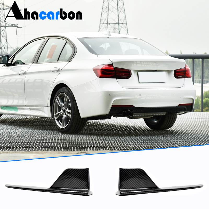 For BMW 3 Series F30 M Sport 12-18 Carbon Fiber Rear Bumper Side Corner Aprons Extension