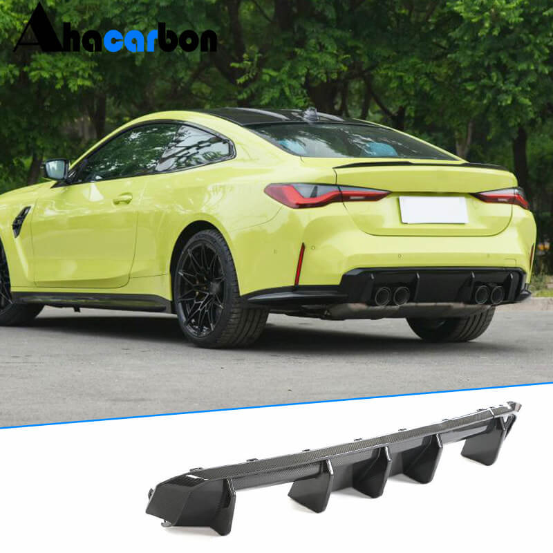 For BMW G80 M3 G82 G83 M4 2021-2023 Carbon Fiber Rear Bumper Diffuser Valance Lip