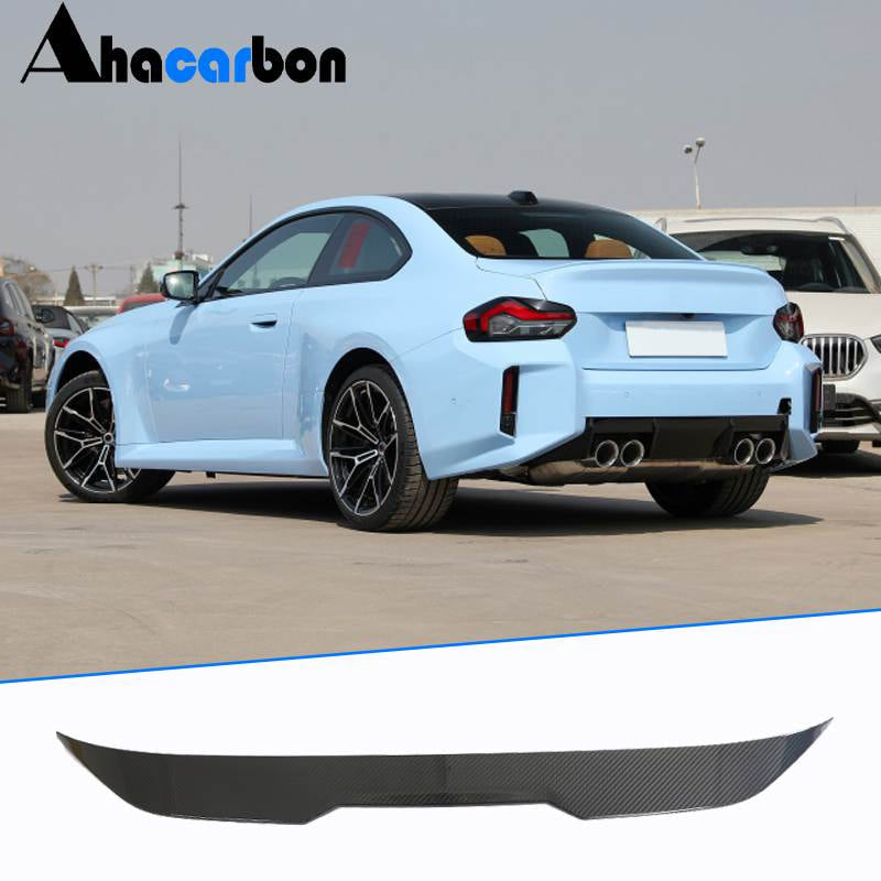 For BMW G87 M2 Coupe 2-Door Dry Carbon Fiber Rear Trunk Spoiler Boot Wing Lip