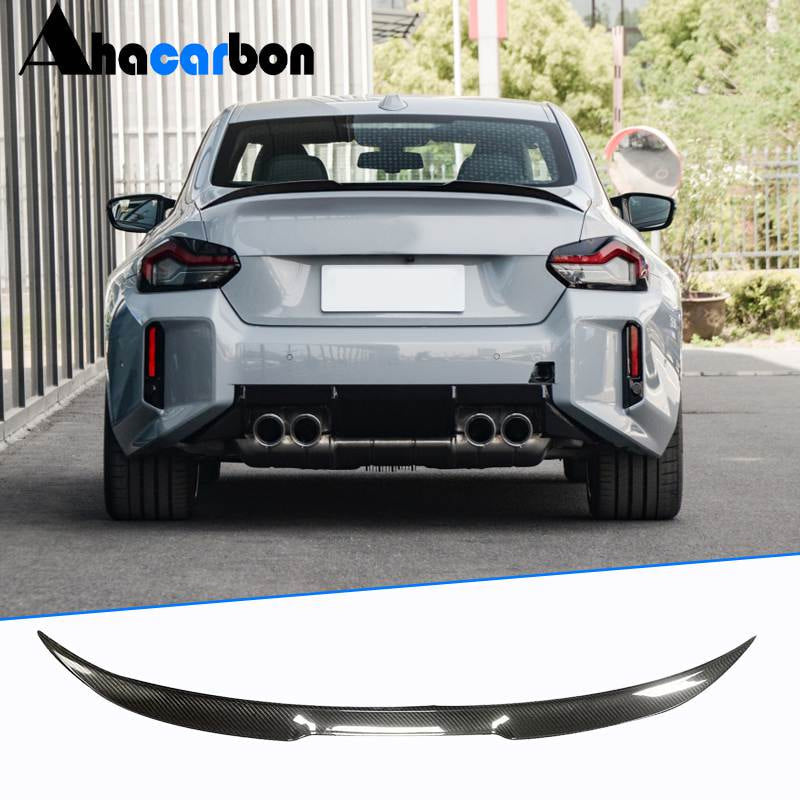 For BMW M2 G87 2022-2023 Dry Carbon Fiber Rear Trunk Spoiler Wing Lip