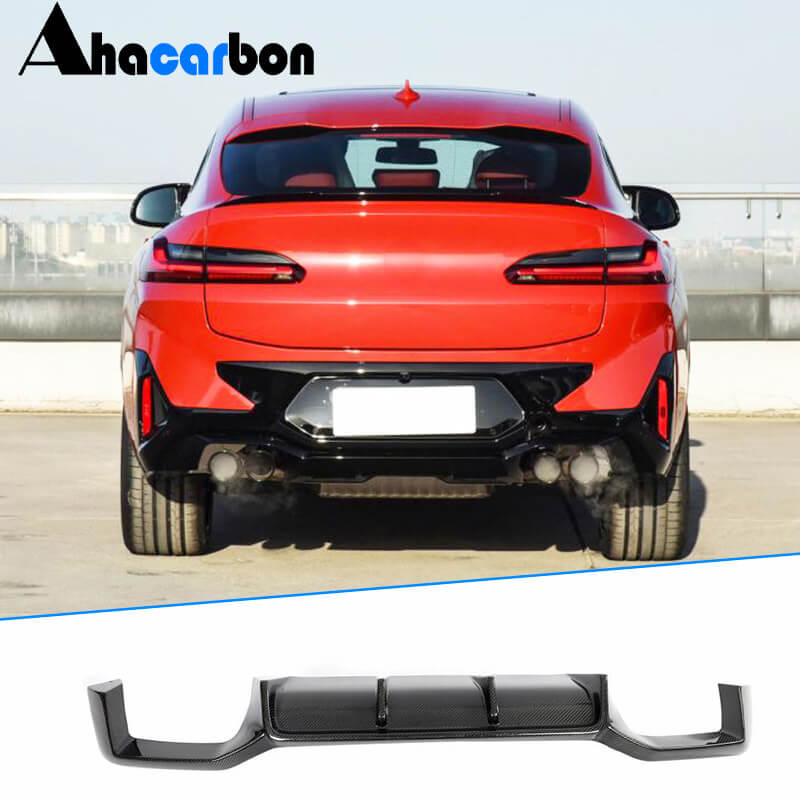 For BMW X4 M Sport Utility 4-Door M40i 2023-2024 Carbon Fiber Rear Bumper Diffuser Lip Wide Body Kits Factory Outlet