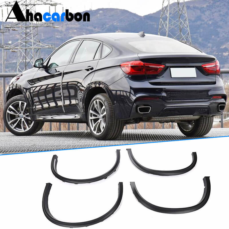 For BMW X6 F16 Sport Utility 4-Door 2015-2018 Car Wheel Arch Fender Flares Exterior Accessories