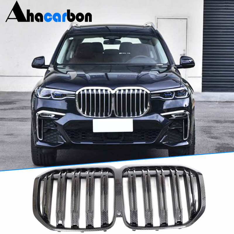 For BMW X7 G07 Dry Carbon Fiber Front Bumper Kidney Grille | xDrive40i xDrive50i M50i  Sport Sport Utility 4-Door Factory Outlet