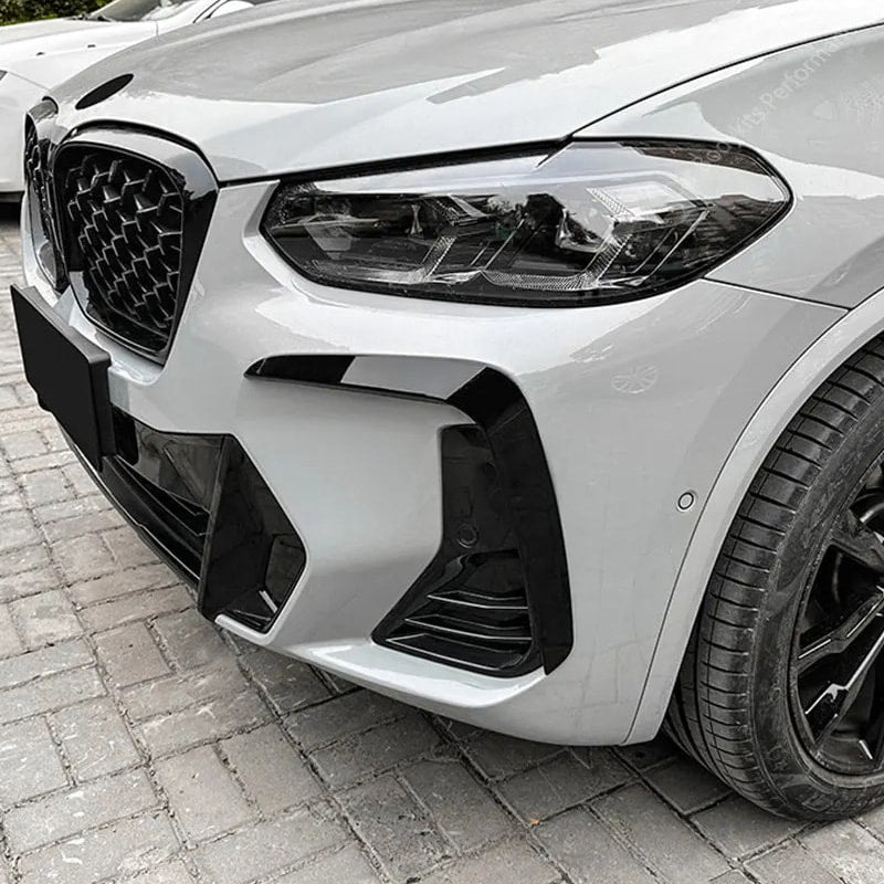 For Bmw X3 G01 X4 G02 Lci 21-23 Front Bumper Lip Splitter Fog Lamp Grille Trim Cover Air Vent ABS
