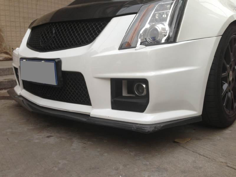 For Cadillac CTS-V 2009-2015 Carbon Fiber Front Bumper Lip Spoiler Wide Body Kit