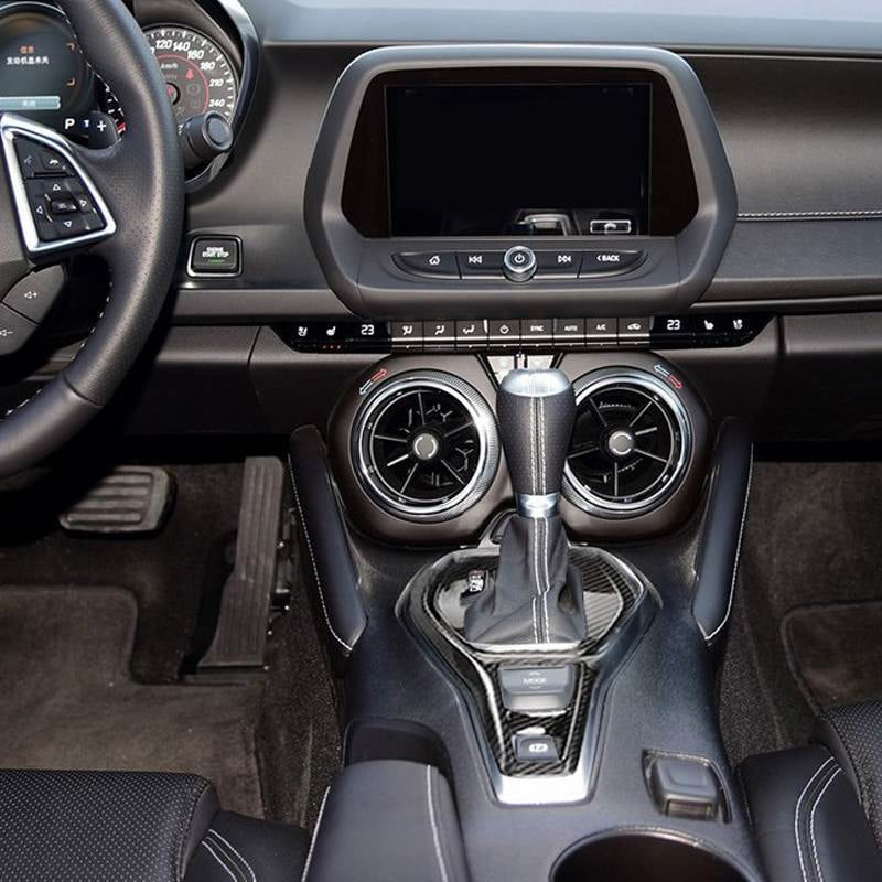 For Chevrolet Camaro 2016-2022 Carbon Fiber Center Gear Panel Trim