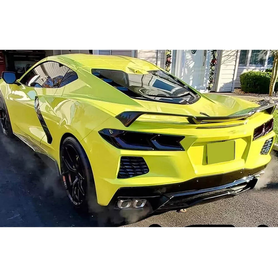 For Chevrolet Corvette Stingray C8 2-Door 20-24 Carbon Fiber Rear Trunk Spoiler Boot Wing Lip