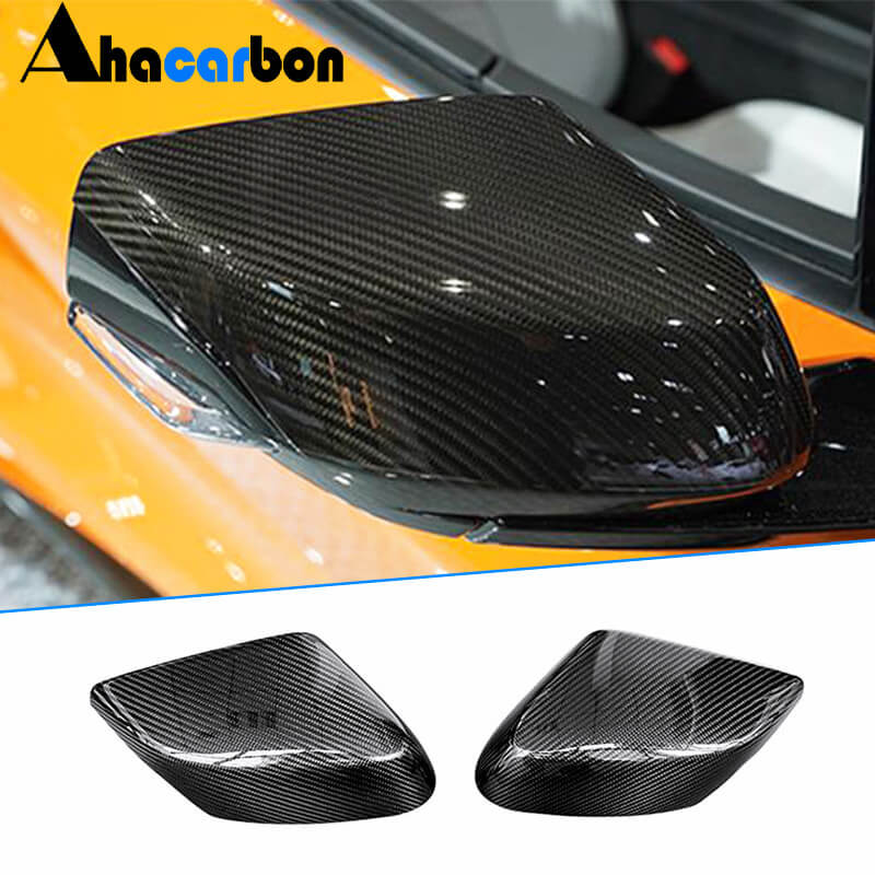 For Chevrolet Corvette Stingray C8 Z51 2-Door 20-21 Dry Carbon Fiber Mirror Covers Add-on Side Rearview Mirror Cover Caps Pair