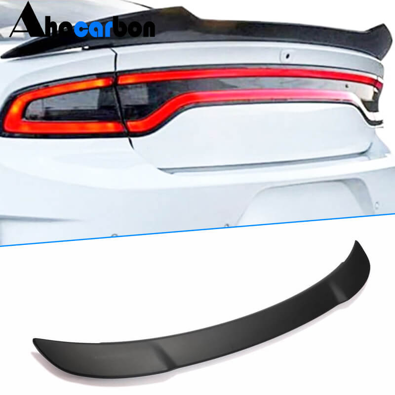 For Dodge Charger 2015-2023 Matte Black ABS Rear Trunk Spoiler Boot Wing Lip