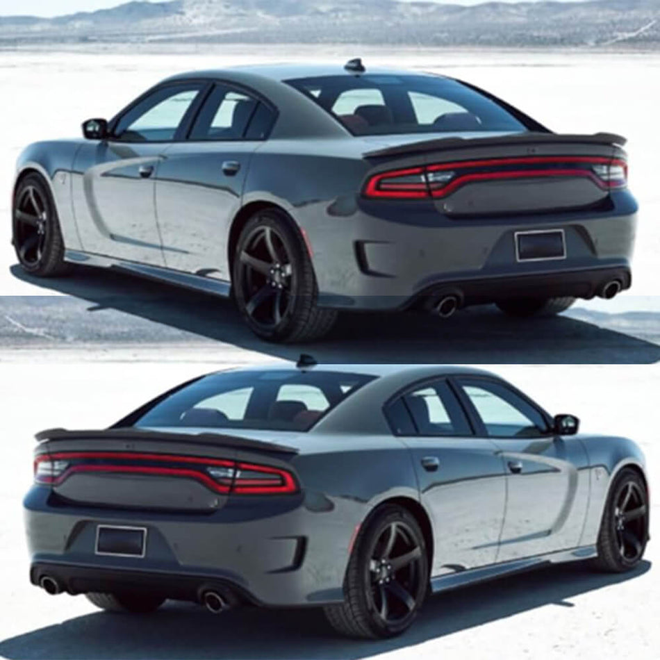 For Dodge Charger 2015-2023 Matte Black ABS Rear Trunk Spoiler Boot Wing Lip