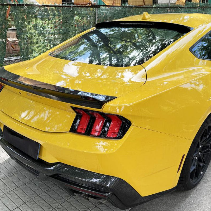 For Ford Mustang Dark Horse Coupe 2-Door 2024 Rear Trunk Spoiler Carbon Fiber-Ahacarbon