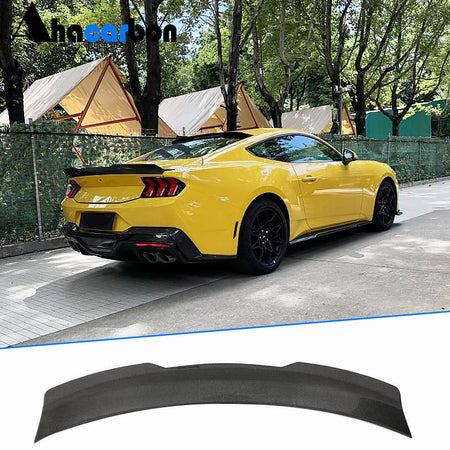 For Ford Mustang Dark Horse Coupe 2-Door 2024 Rear Trunk Spoiler Carbon Fiber-Ahacarbon
