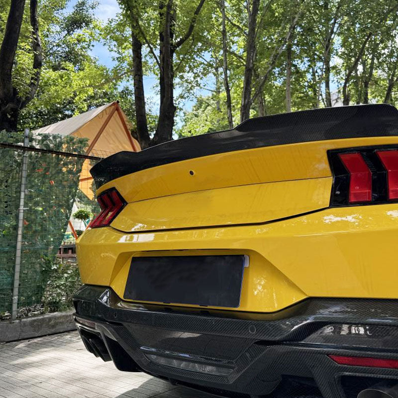 For Ford Mustang Dark Horse Coupe 2-Door 2024 Rear Trunk Spoiler Carbon Fiber-Ahacarbon