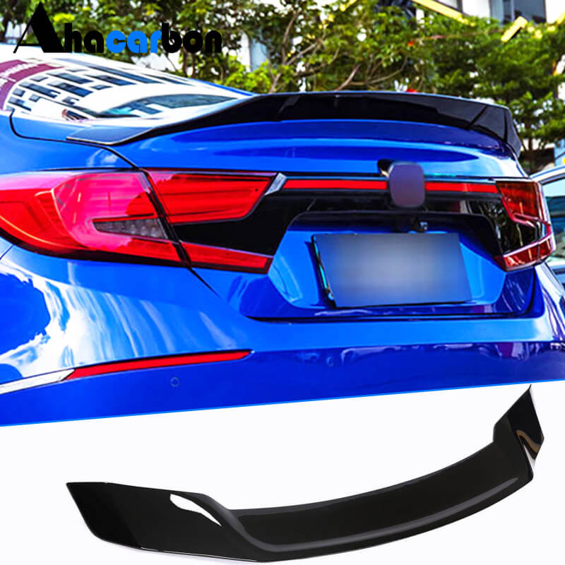 For Honda Accord 10th Gen 2018-2021 Glossy Black Rear Trunk Spoiler Boot Wing Lip Rear Trunk High-Kick Tail Spoiler Wing Lip Car Accessories