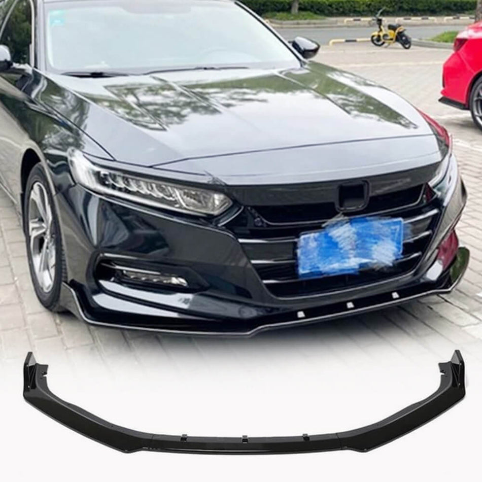 For Honda Accord 2018-2021 Glossy Black Front Bumper Lip Spoiler Wide Body Kit Factory Outlet