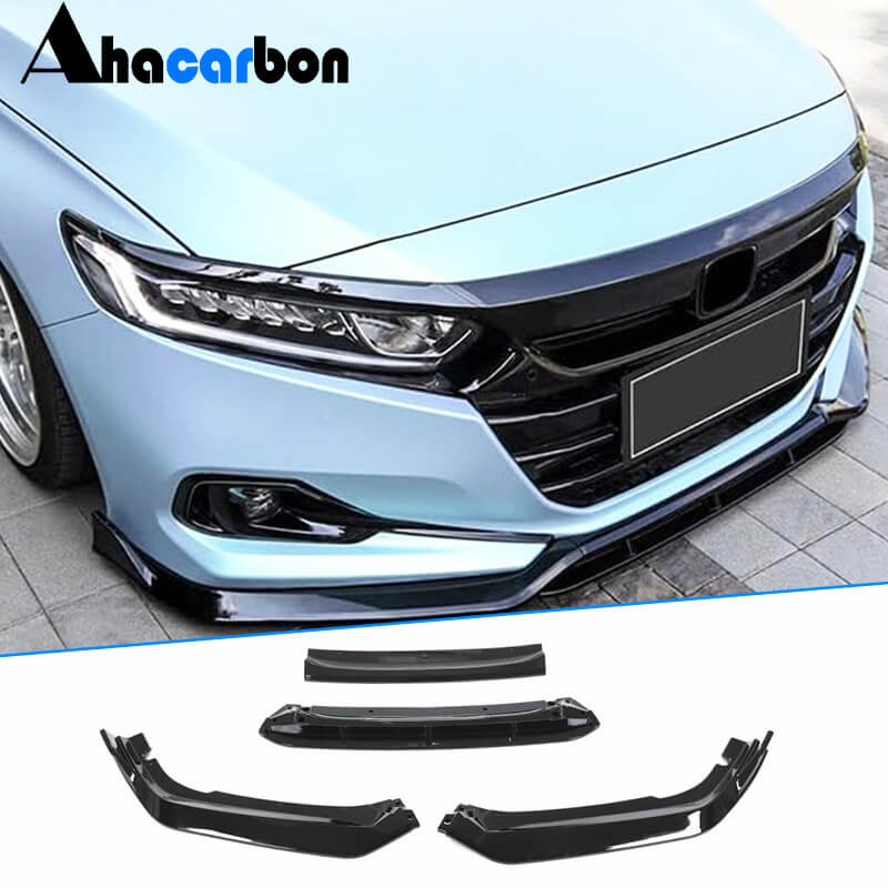 For Honda Accord 2021 2022 Glossy Black Front Bumper Lip Spoiler Wide Body Kit Factory Outlet